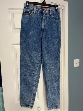 Vintage Sasson Jeans Women's Straight Leg Acid Wash Blue Denim